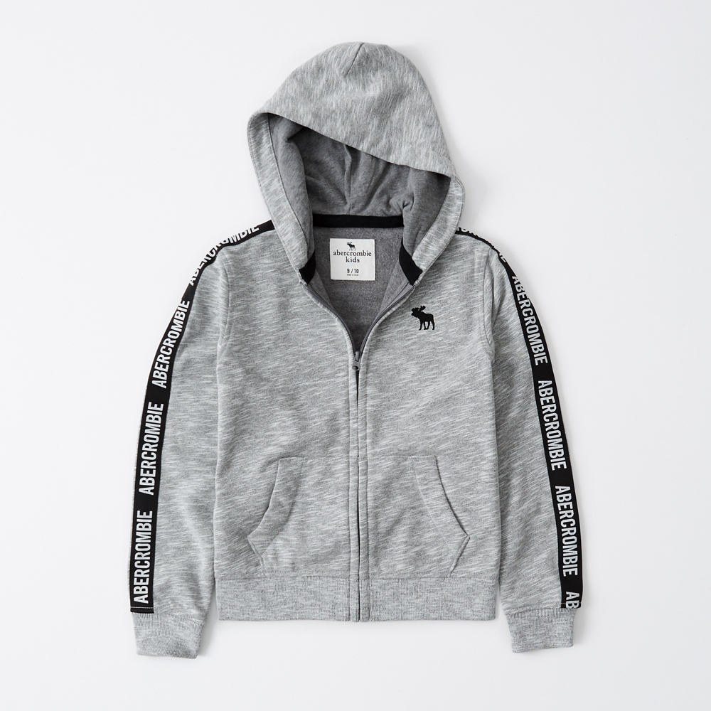 abercrombie logo tape hoodie