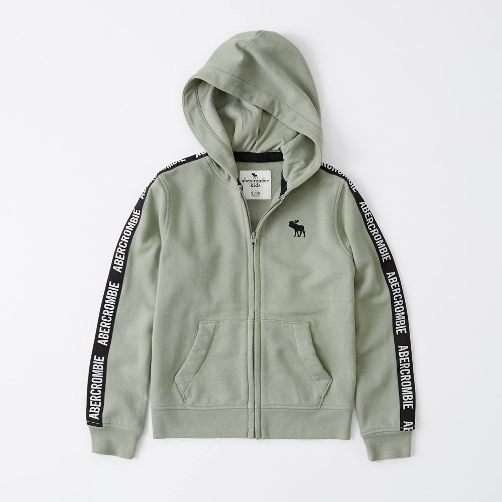 abercrombie logo tape hoodie