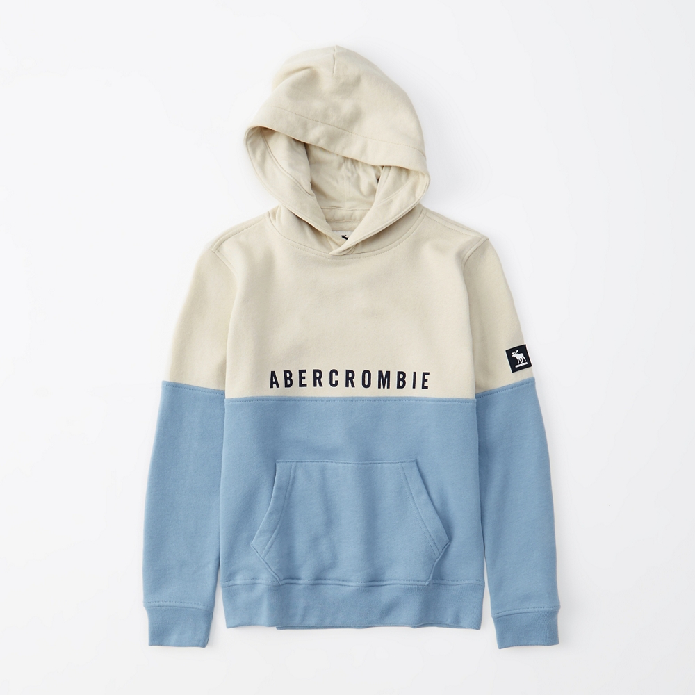 colorblock logo hoodie