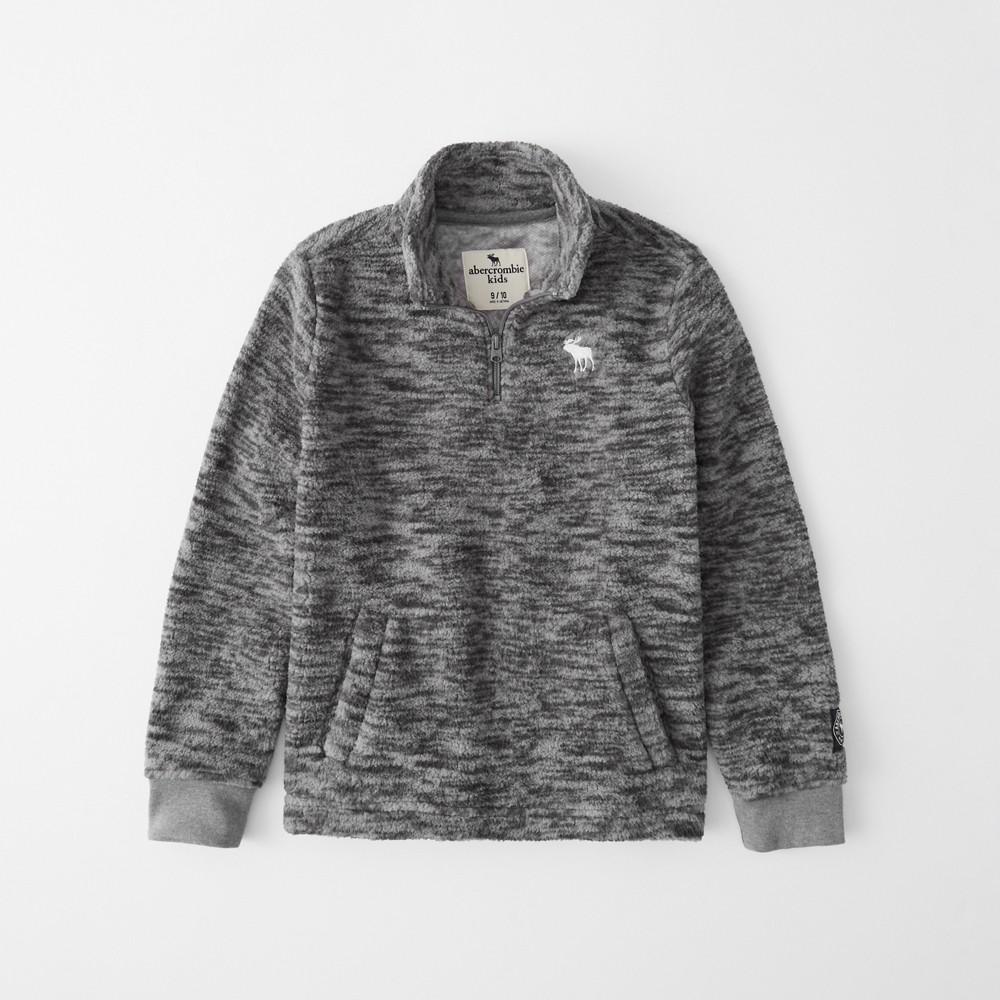 sherpa fleece half-zip sweatshirt
