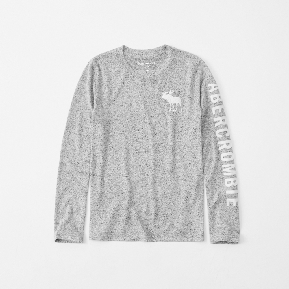 cozy long-sleeve logo tee