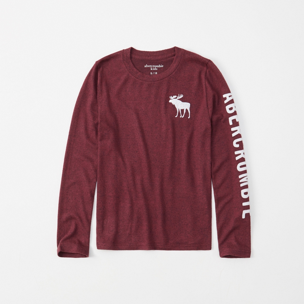 cozy long-sleeve logo tee