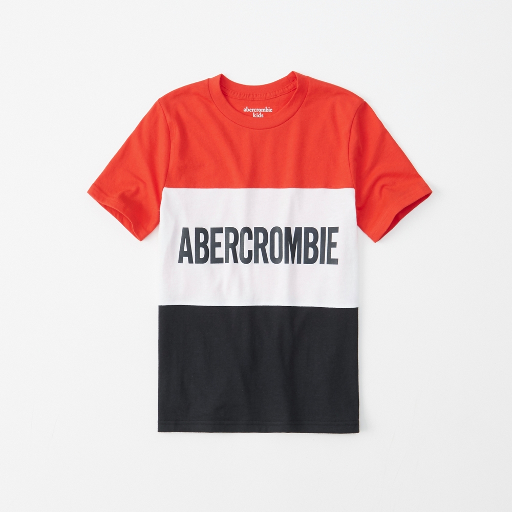 colorblock logo tee