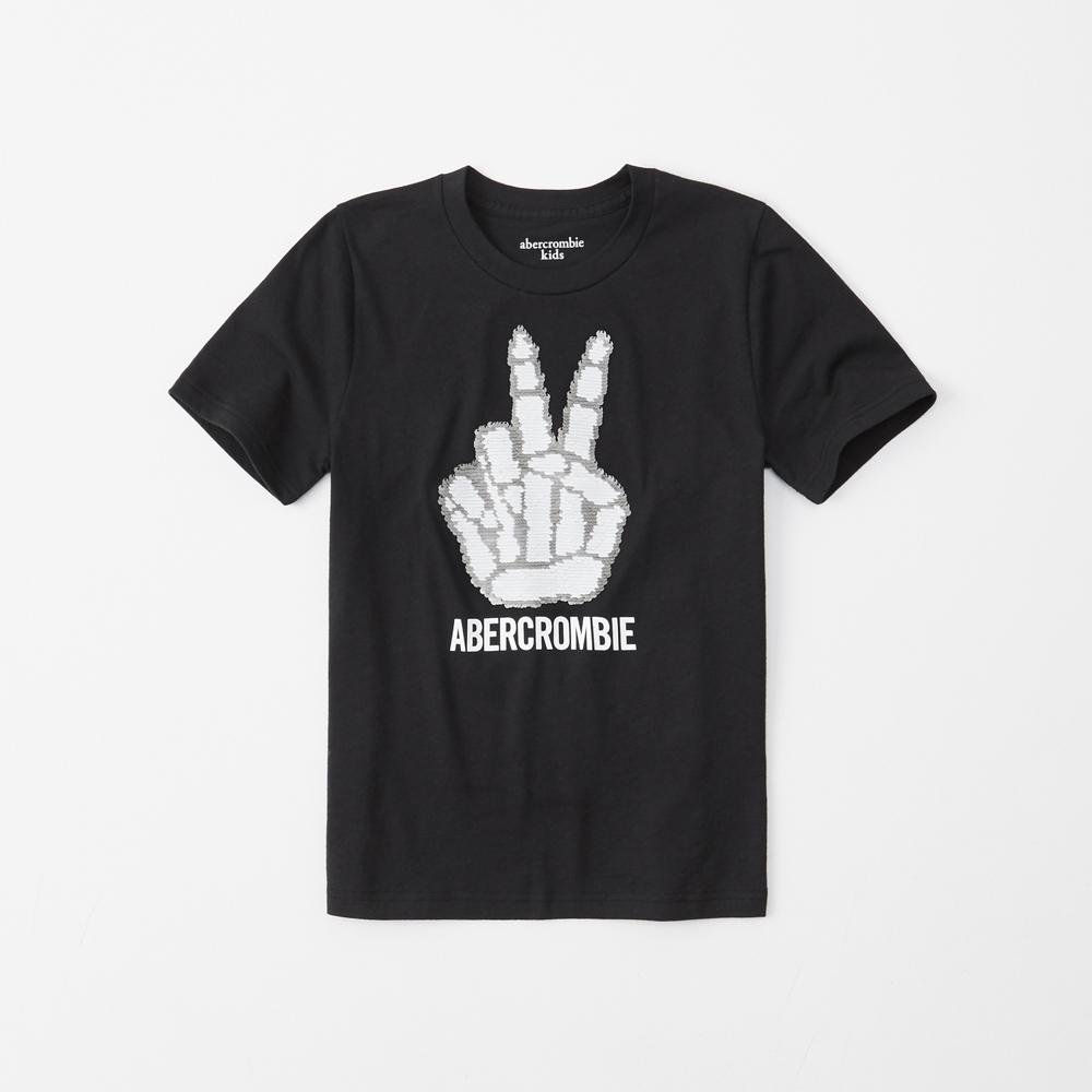 flip sequin graphic tee