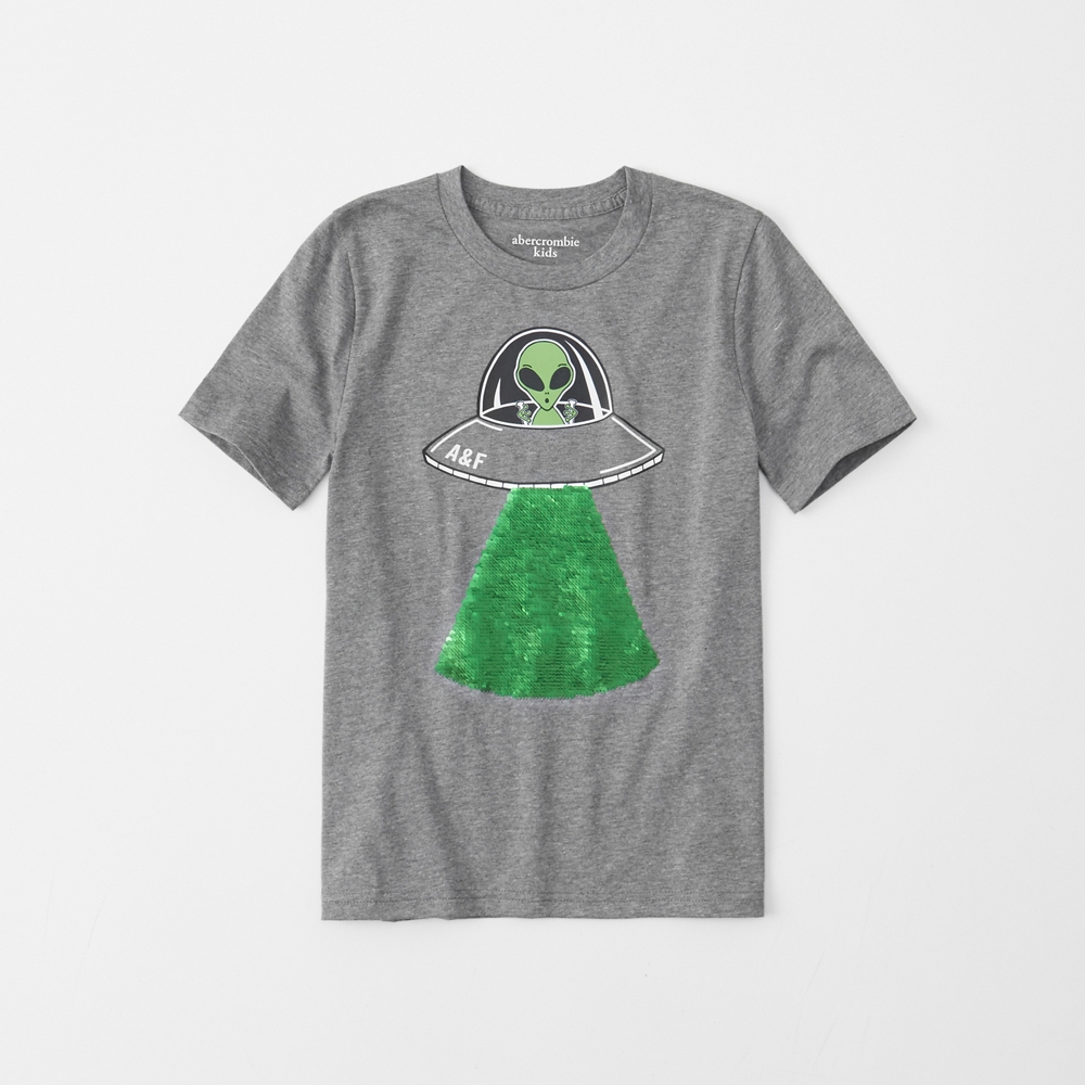 flip sequin graphic tee