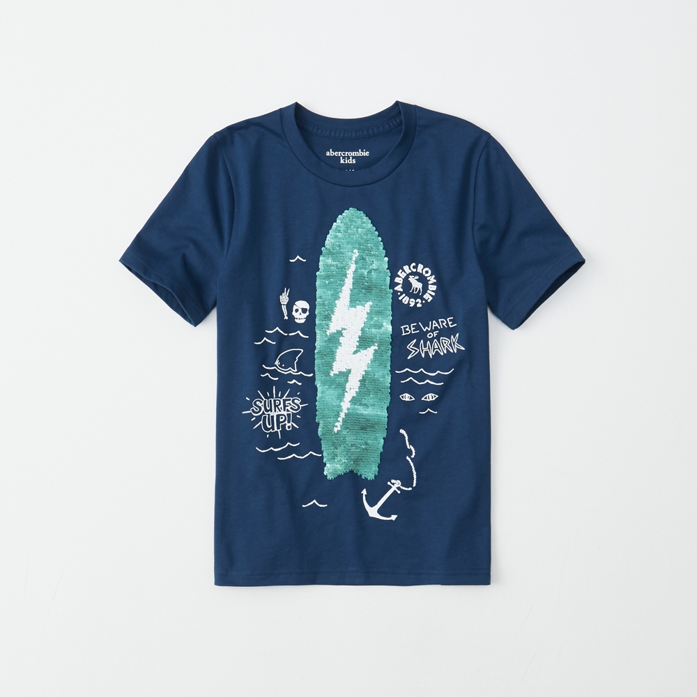 flip sequin graphic tee