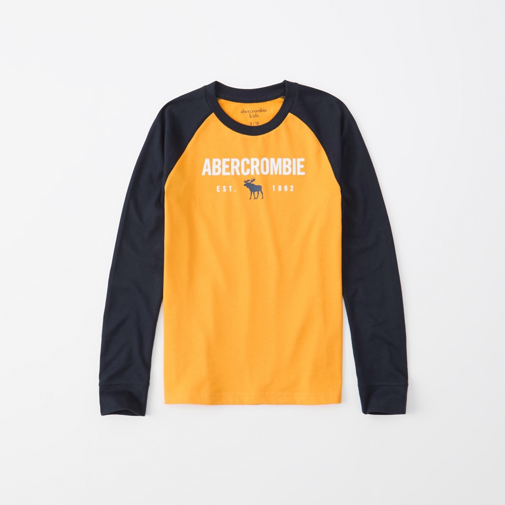 long-sleeve print logo tee