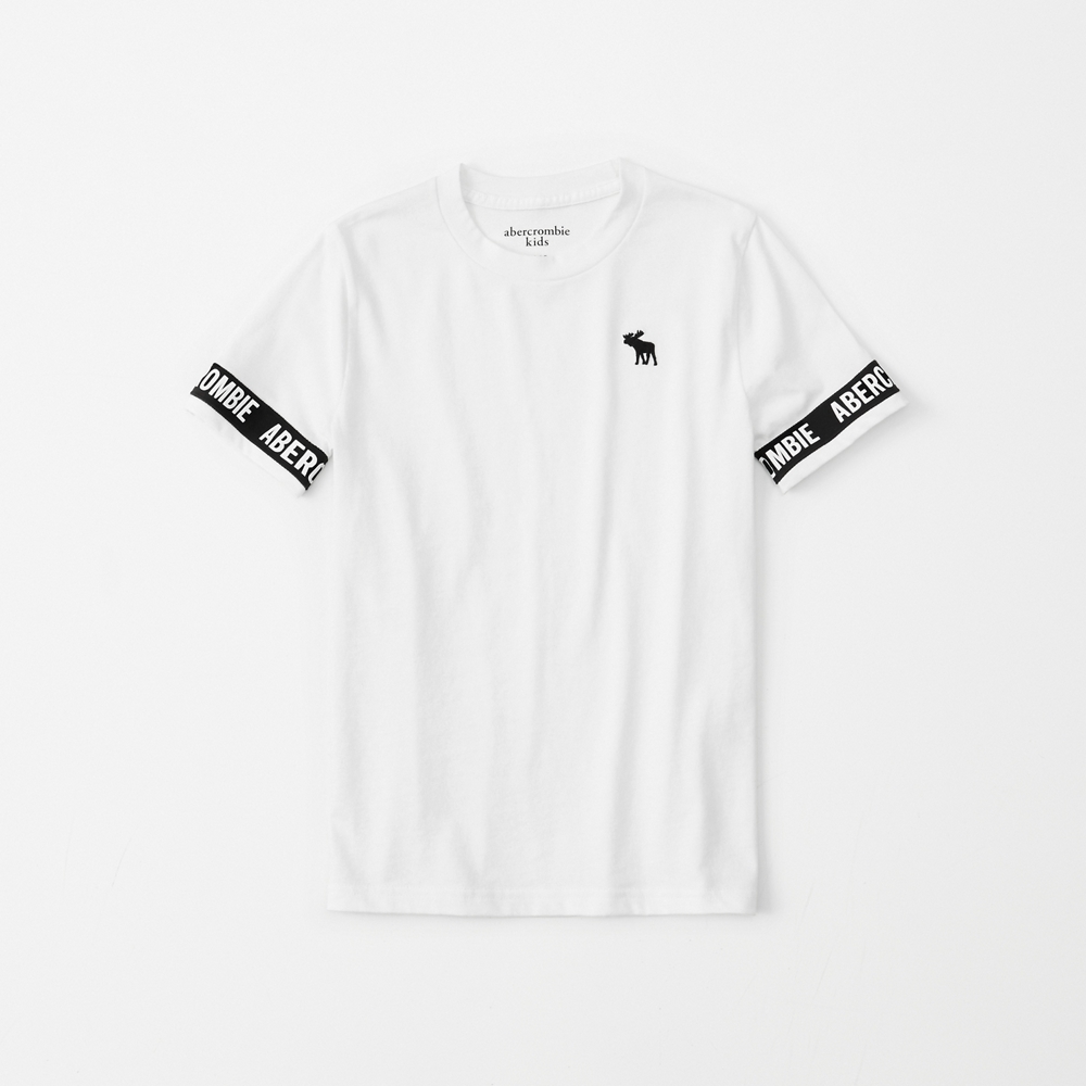 short-sleeve logo tape tee