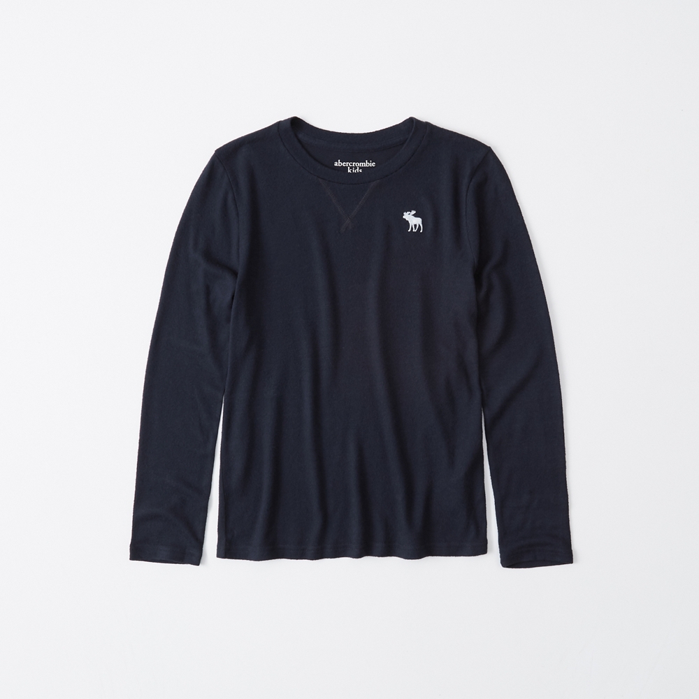 long-sleeve fuzzy cozy icon tee