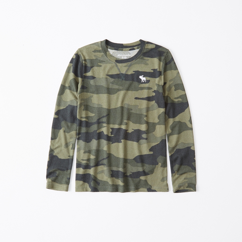 long-sleeve fuzzy cozy icon tee