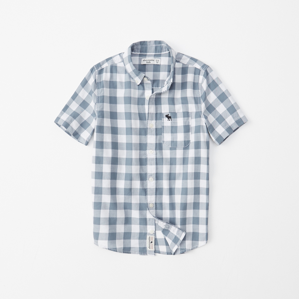 short-sleeve preppy shirt