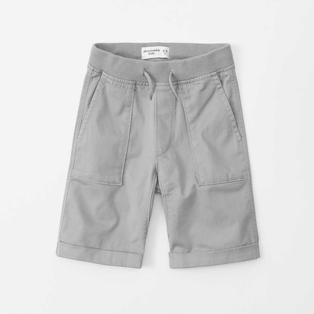 twill pull-on shorts