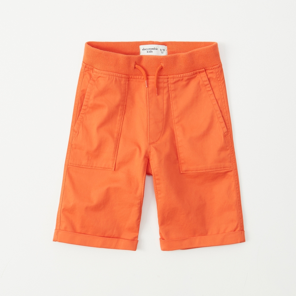 twill pull-on shorts
