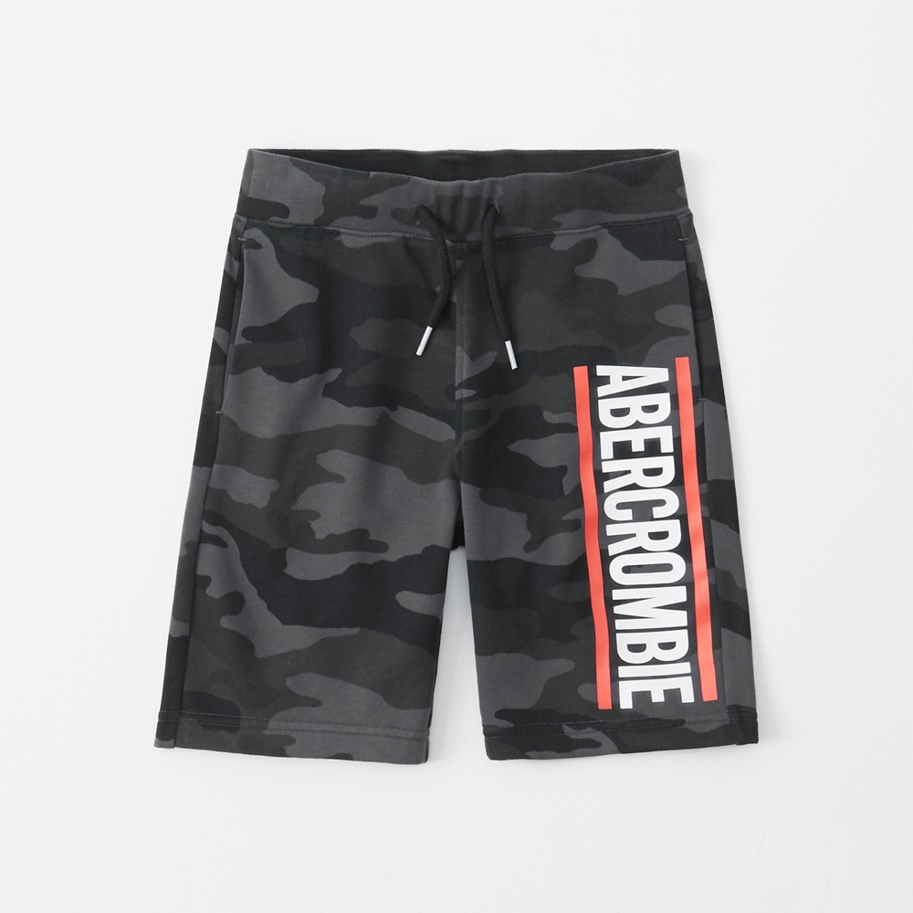 fleece logo shorts