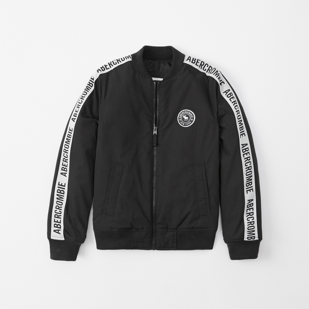 logo tape bomber jacket