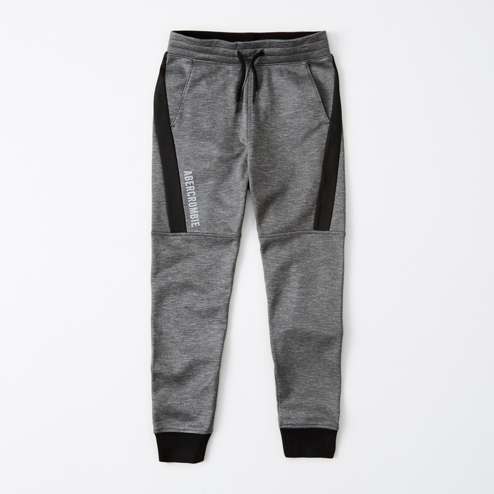 athletic reflective logo joggers