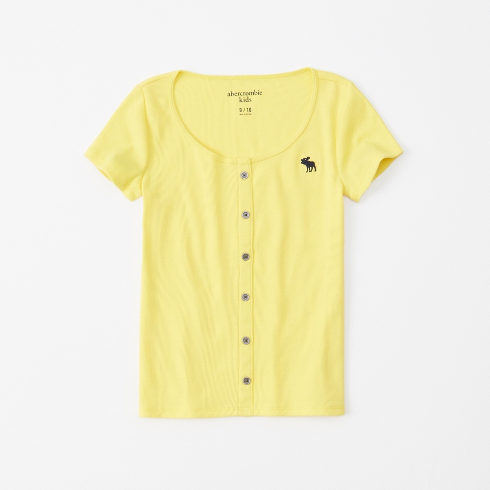 button-up ribbed tee