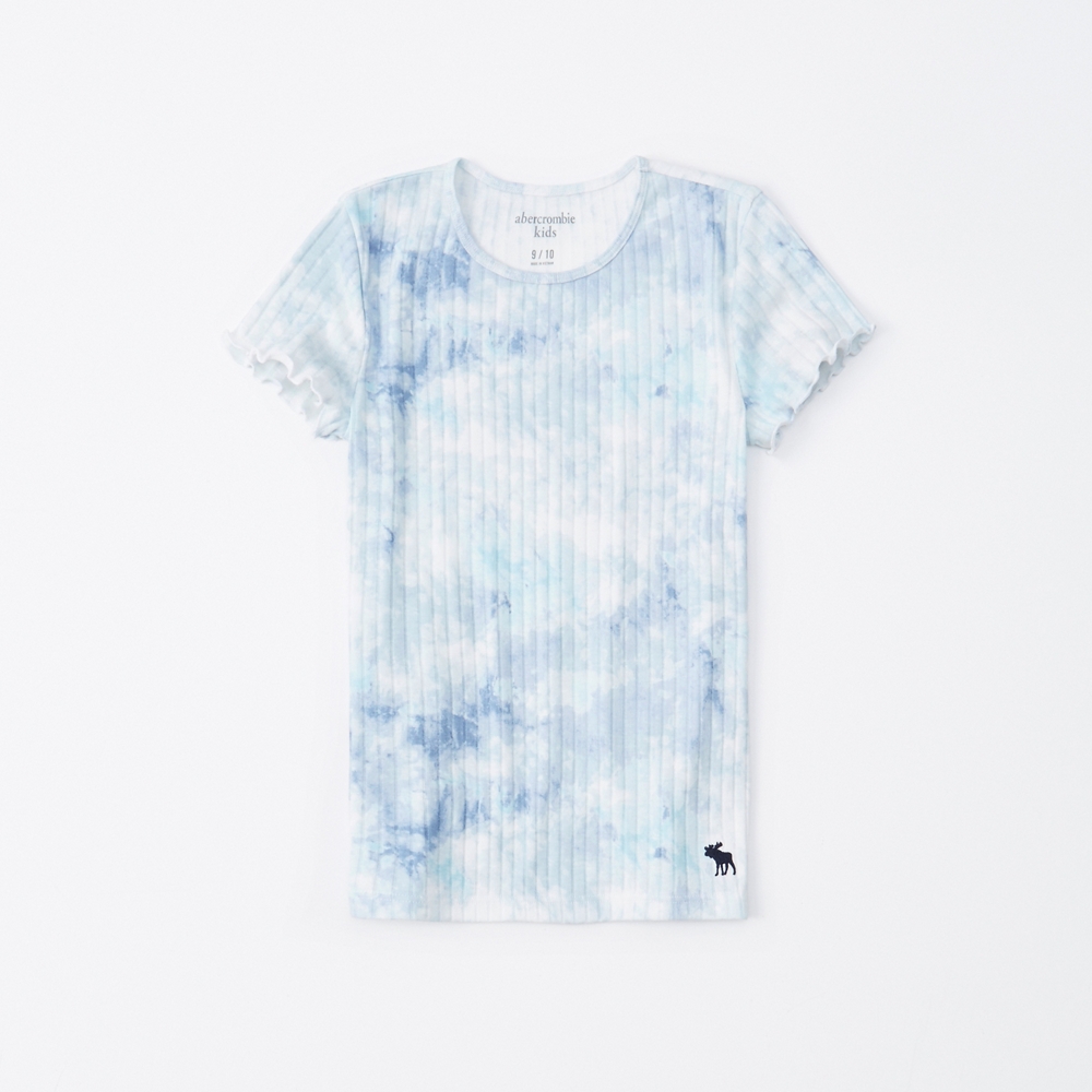 ribbed short-sleeve top