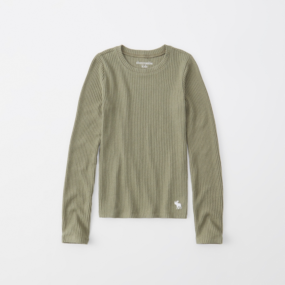 ribbed long-sleeve icon tee