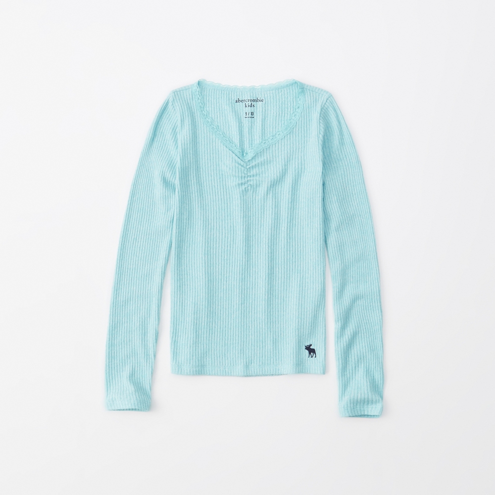 ribbed ruched-front icon tee