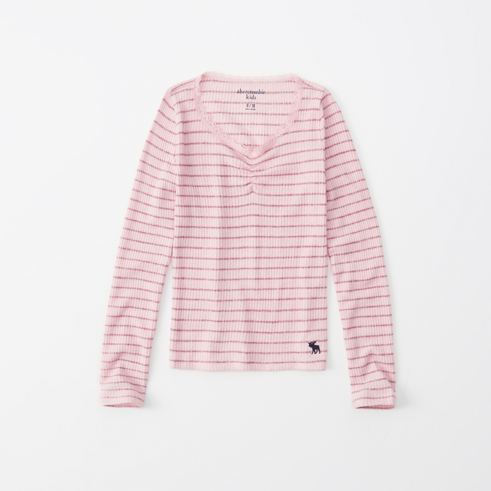 ribbed ruched-front icon tee