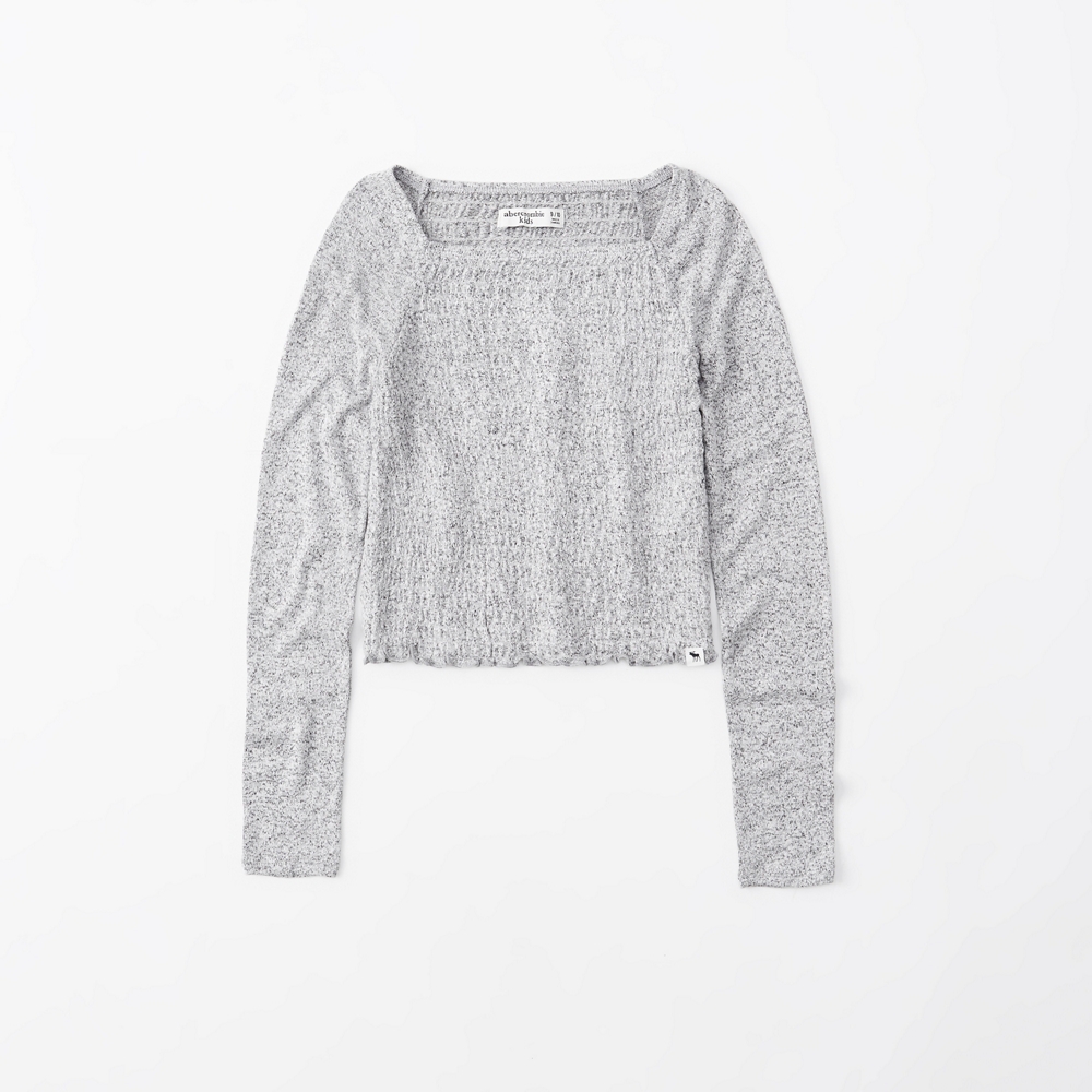 long-sleeve square-neck tee