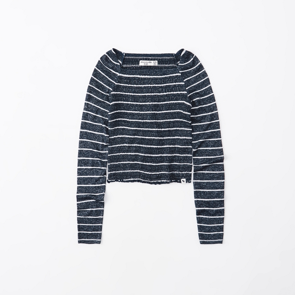 long-sleeve square-neck tee