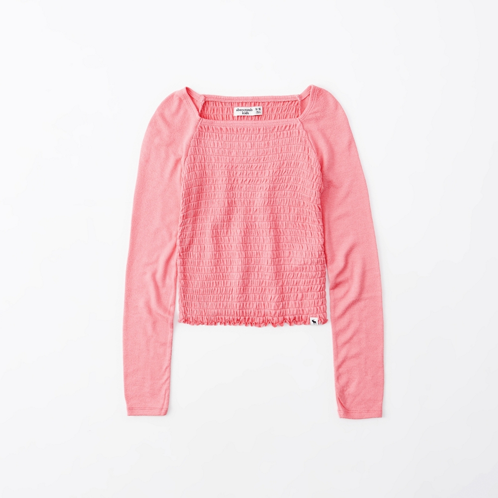 long-sleeve square-neck tee