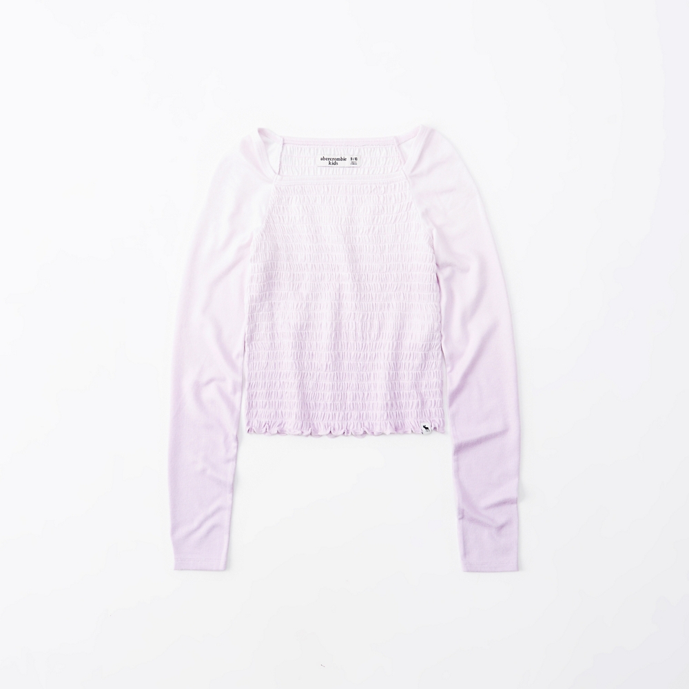 long-sleeve square-neck tee