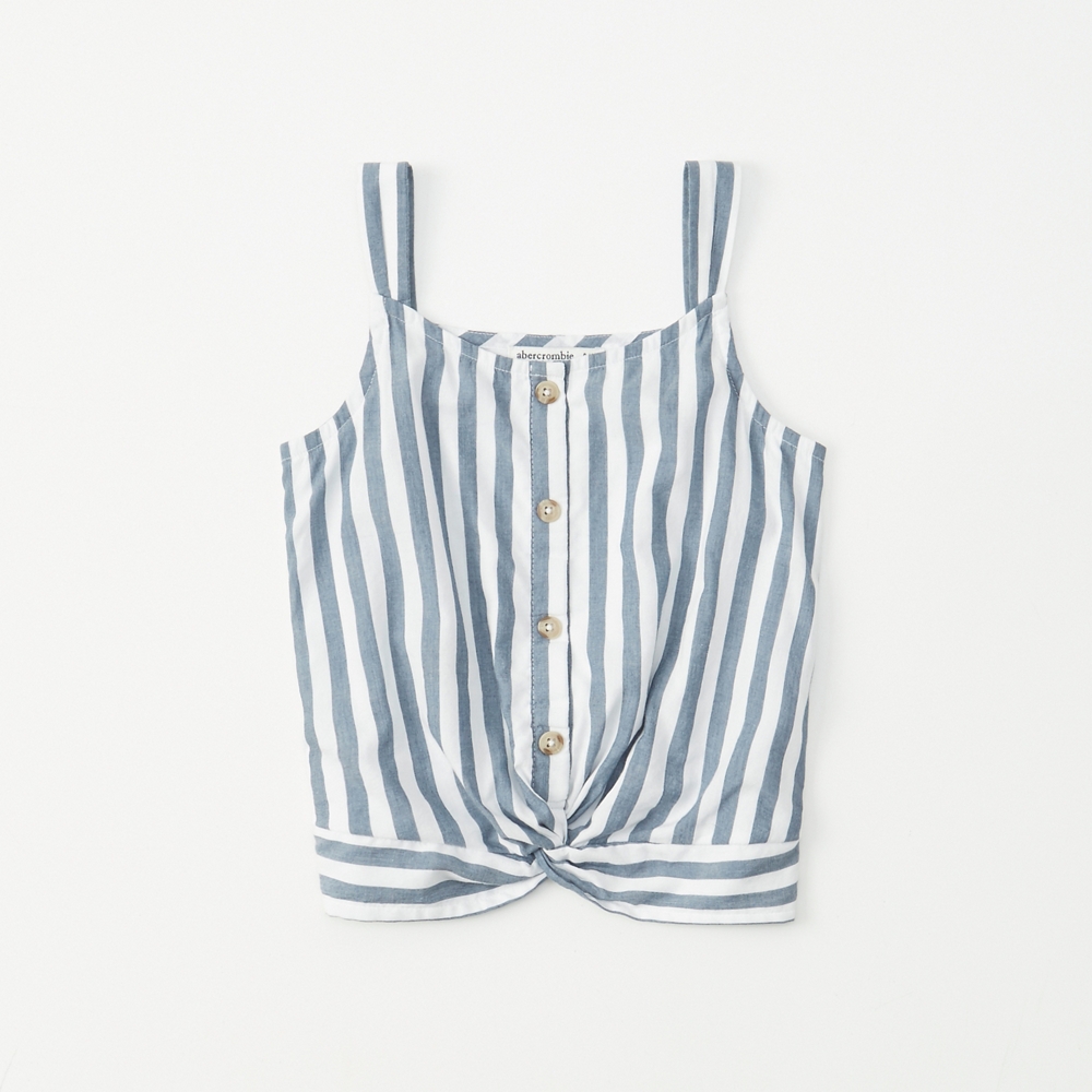 twist-front button-up top