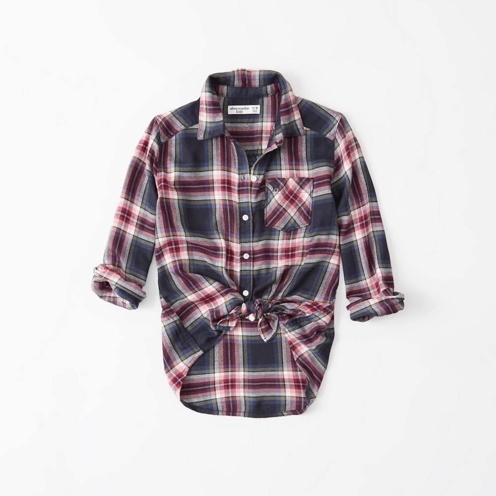 long-sleeve plaid shirt