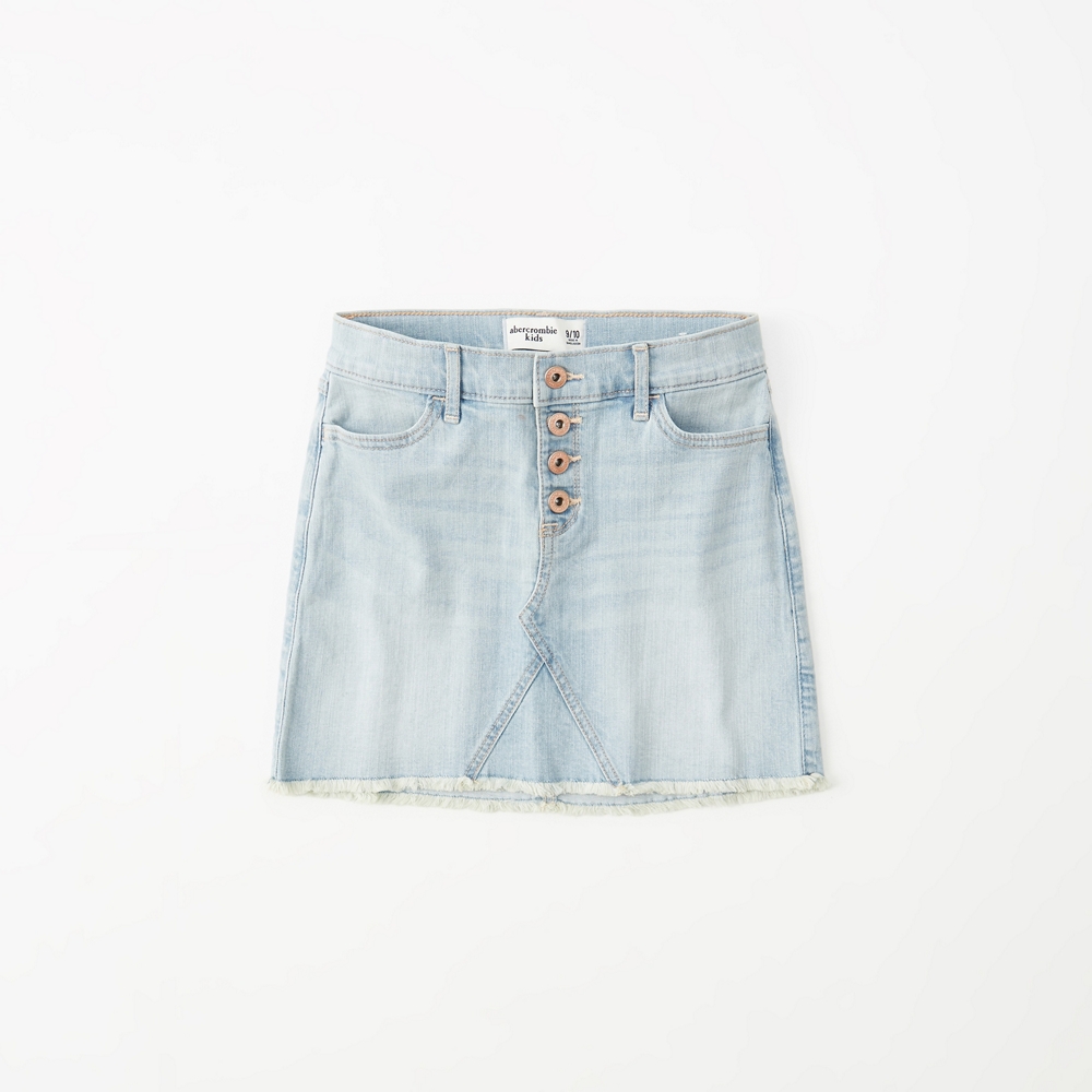 mid-rise denim skirt