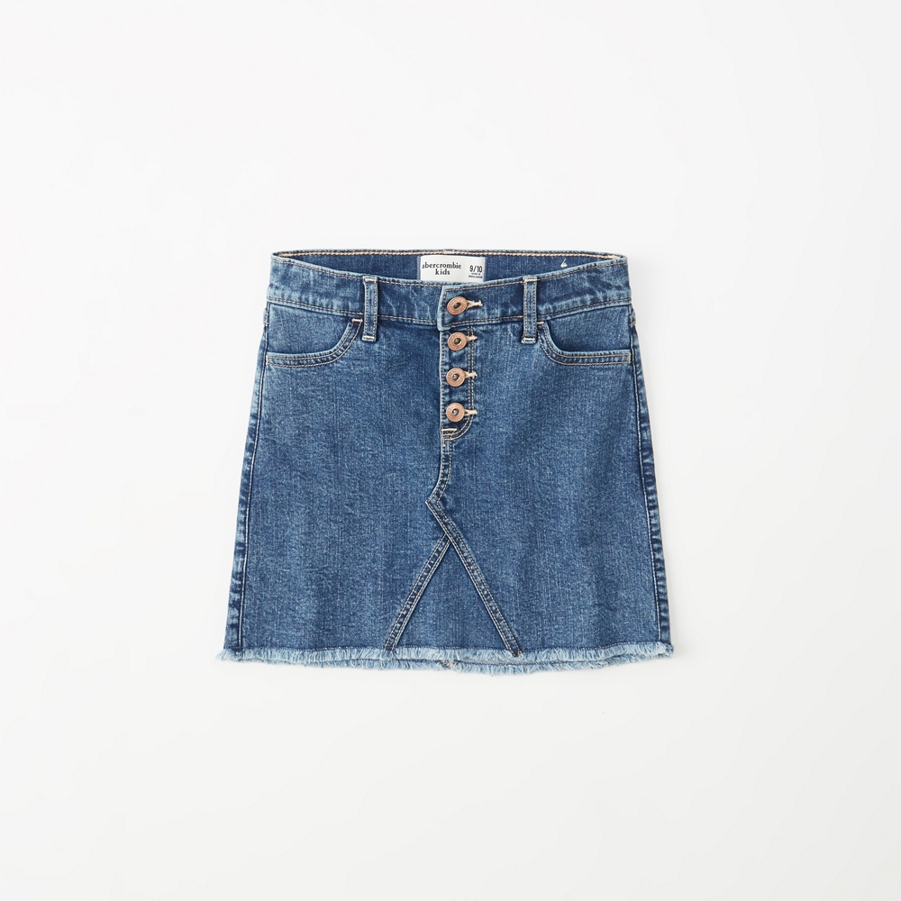 mid-rise denim skirt