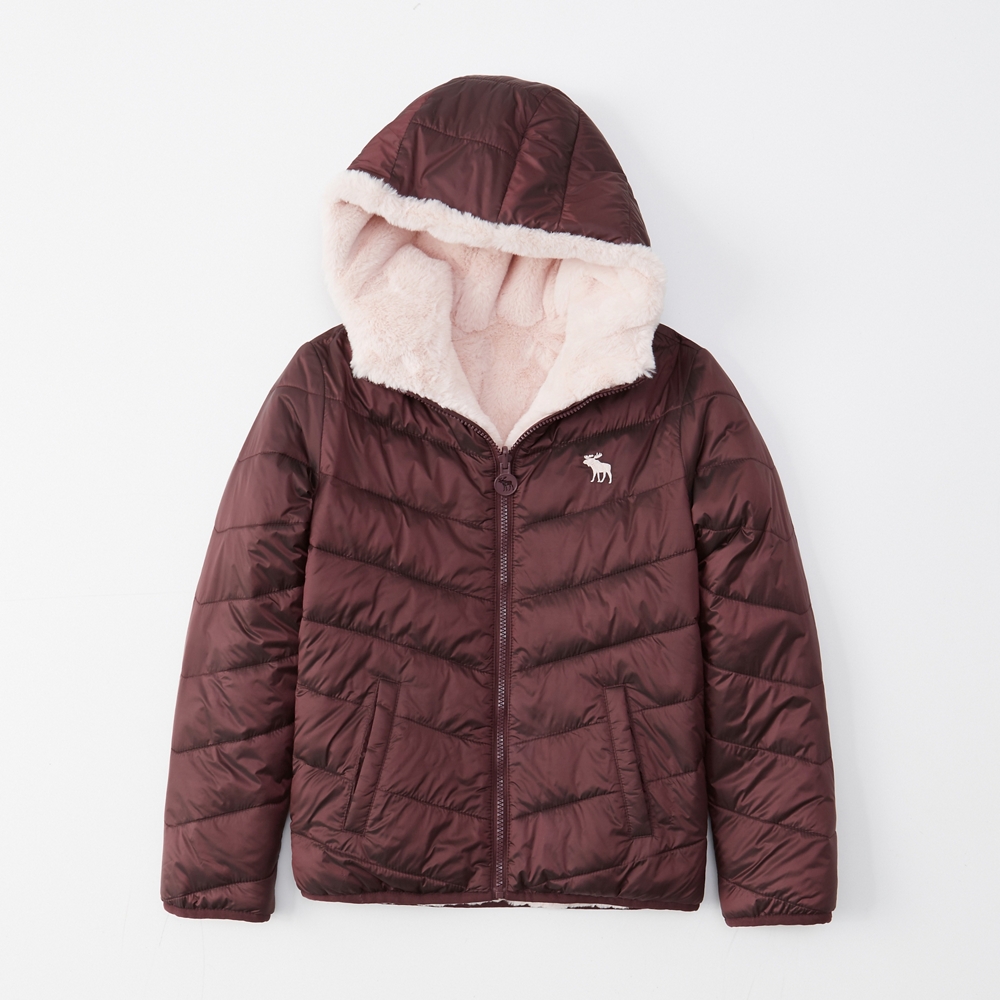 the a&f reversible cozy puffer