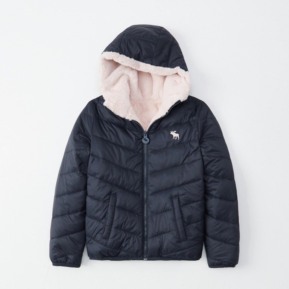 the a&f reversible cozy puffer