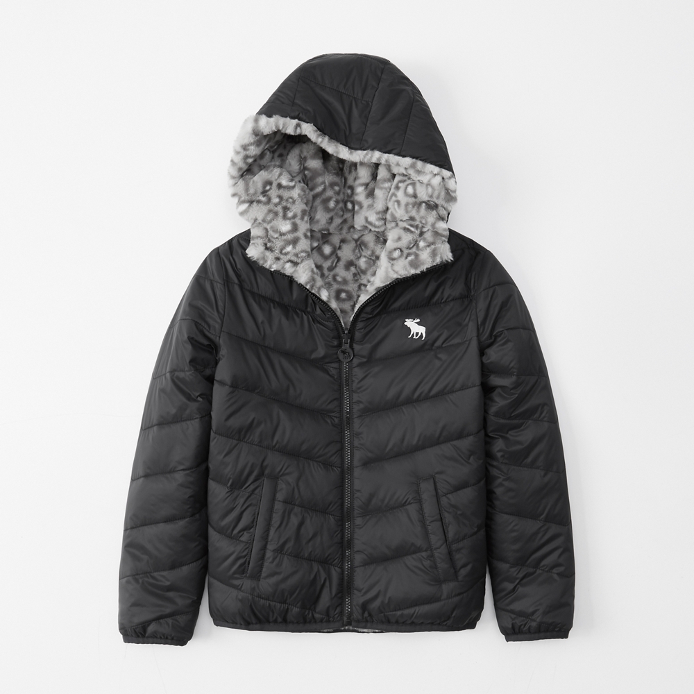 the a&f reversible cozy puffer
