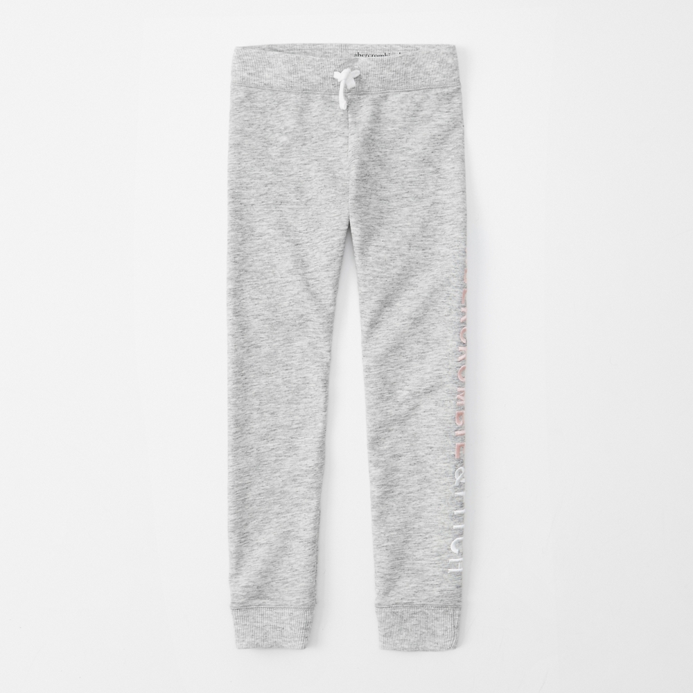 embroidered logo fleece leggings