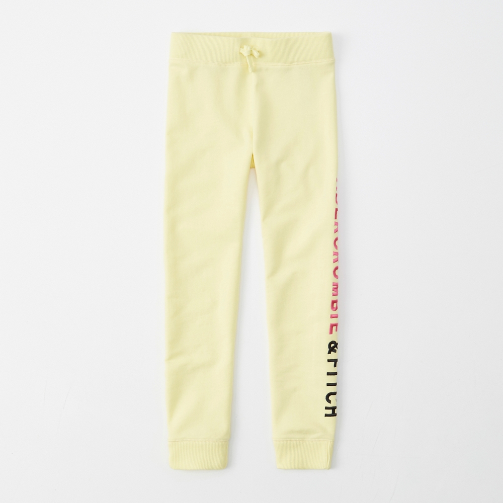 embroidered logo fleece leggings