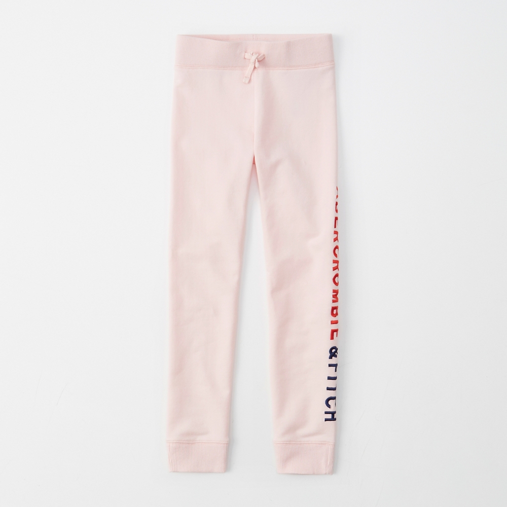 embroidered logo fleece leggings