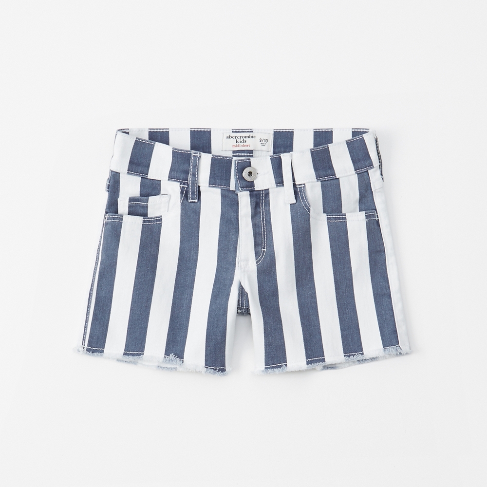 striped midi shorts