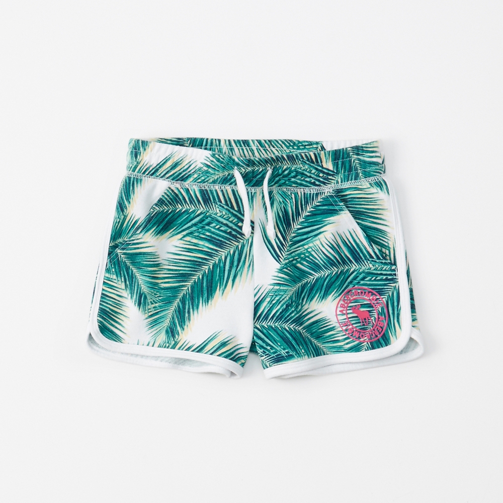 curved hem fleece shorts