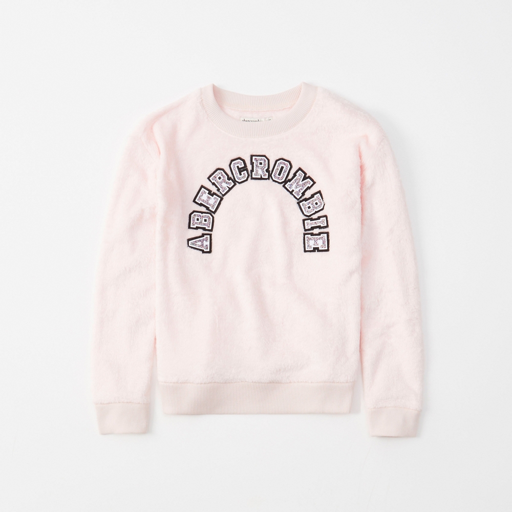 glitter logo crew sweatshirt