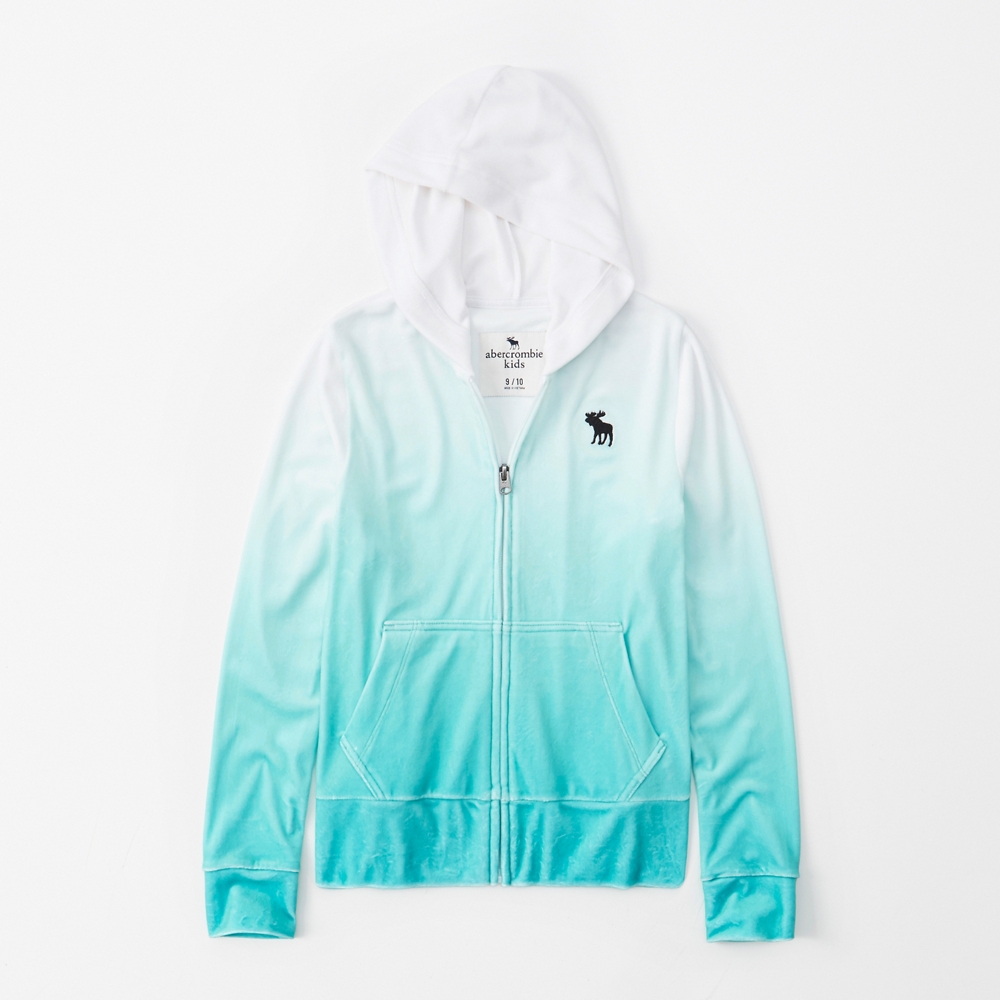 velour full-zip hoodie