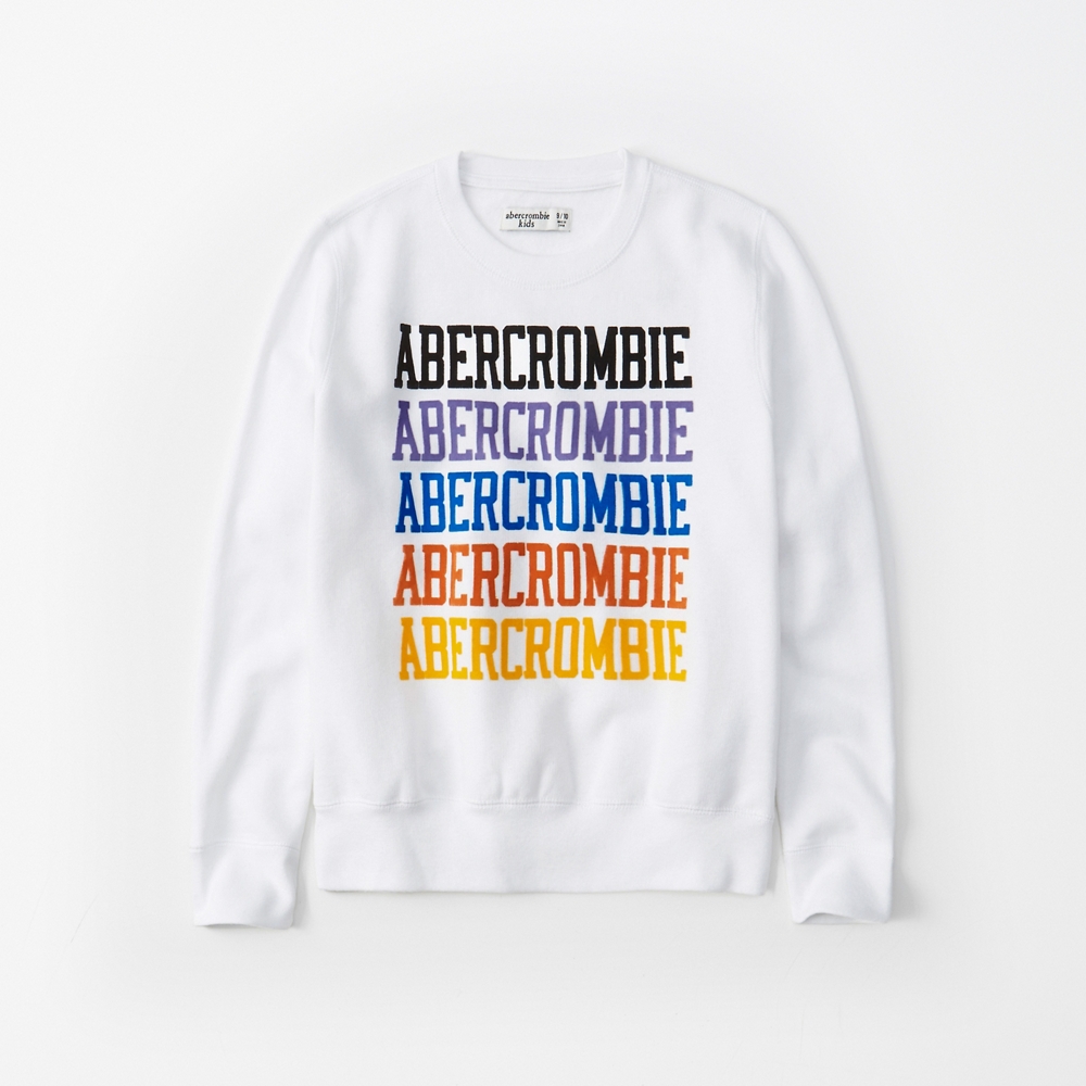 flocked logo crewneck sweatshirt