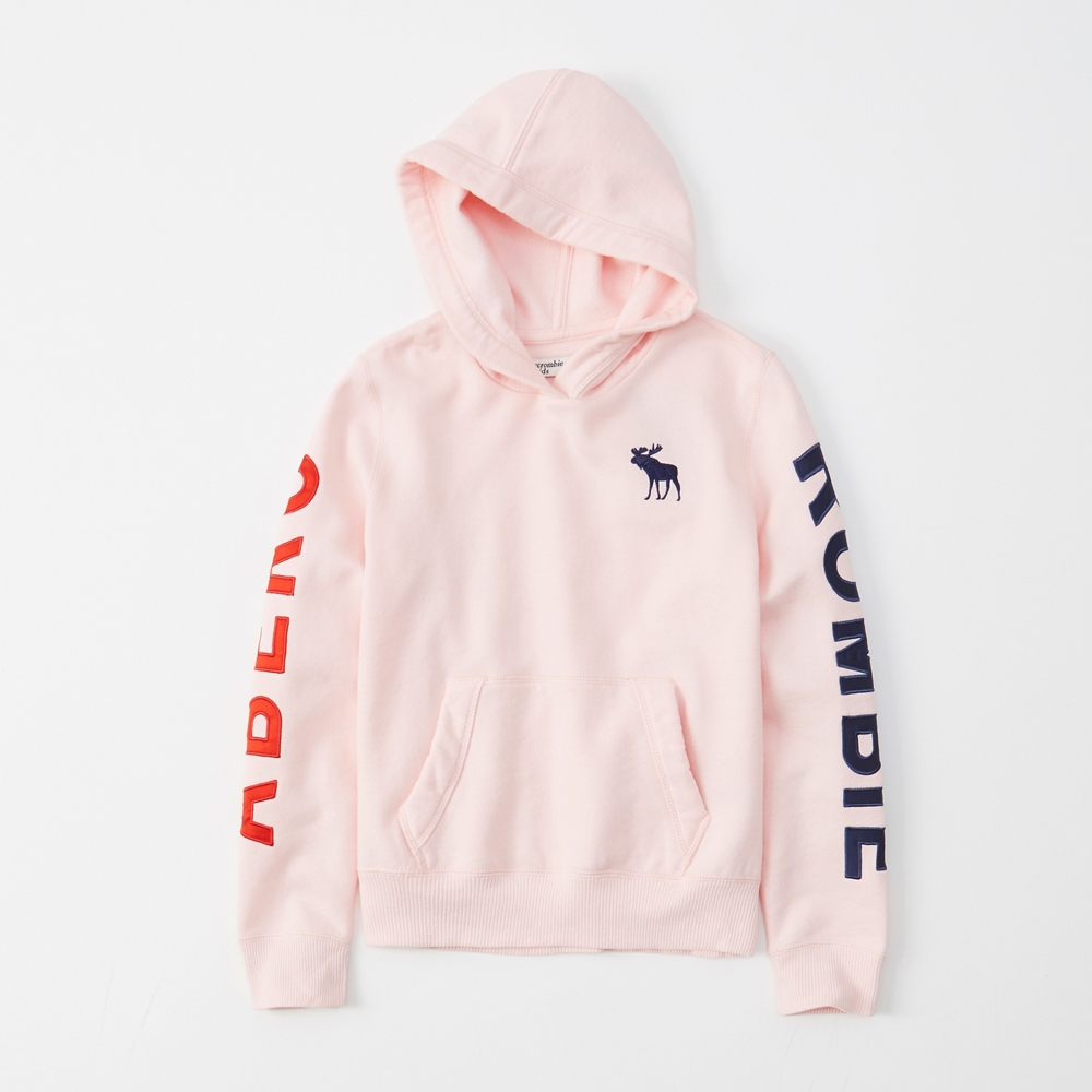 satin logo hoodie