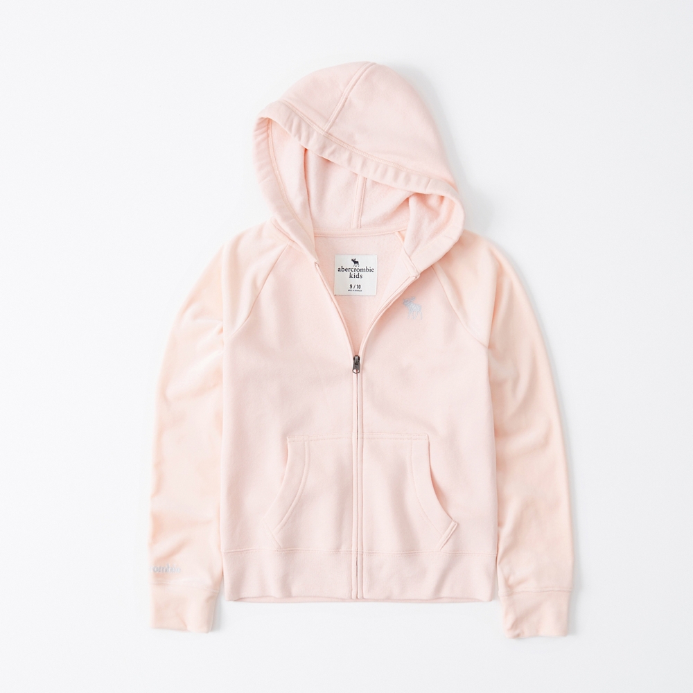 velour mixed full-zip hoodie