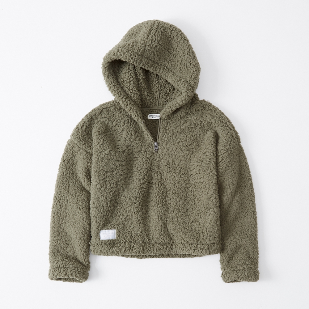 sherpa quarter-zip sweatshirt