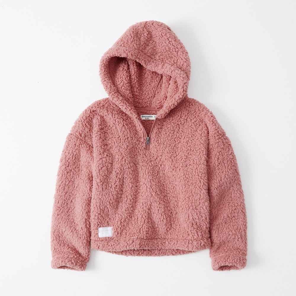 sherpa quarter-zip sweatshirt