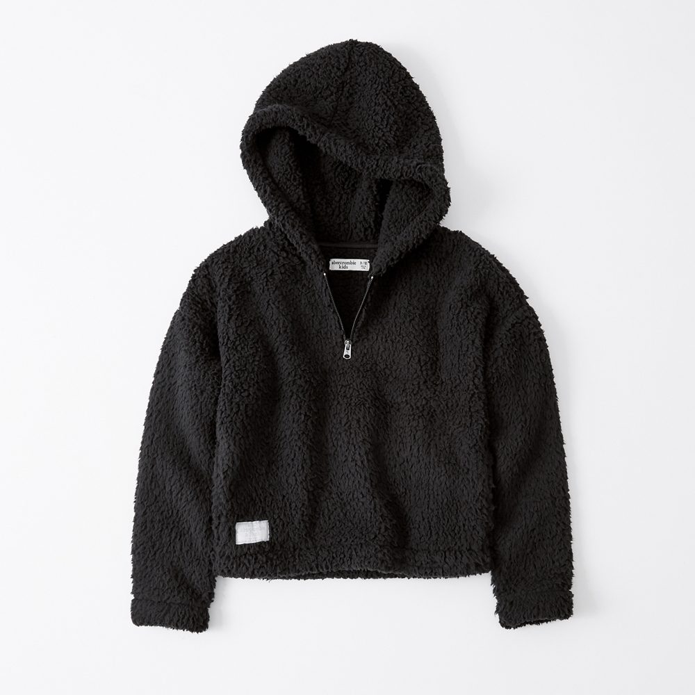sherpa quarter-zip sweatshirt