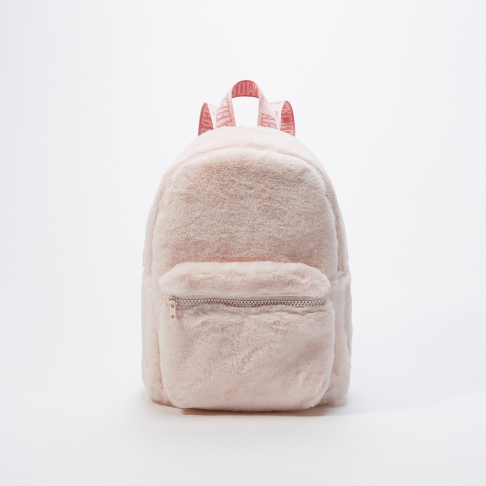 mini faux fur backpack